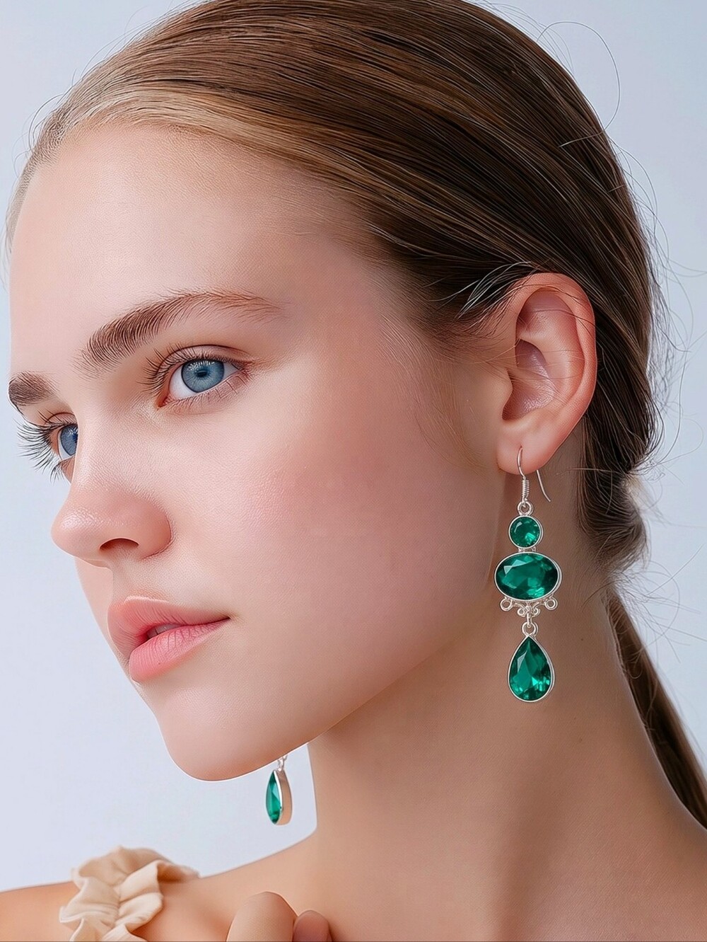 Artisan ✦ Paraiba Tourmaline 3‑Stone Drop Earrings ✦ Sterling Silver Handmade